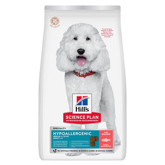 Hill's Science Plan Hypoallergenic Medium Breed Adult Dog Food with Salmon