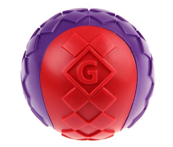Gigwi Ball Squeaker Solid Red / Purple - Small 1Pk