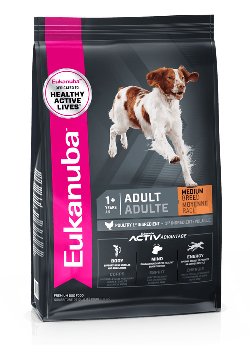 Eukanuba Medium Breed Adult Over 12 Months 11-25Kg with Chicken Dog Food