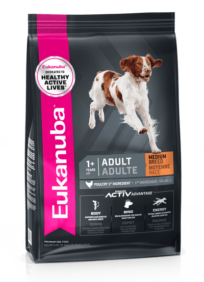 Eukanuba Medium Breed Adult Over 12 Months 11-25Kg with Chicken Dog Food