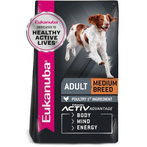 Eukanuba Medium Breed Adult Over 12 Months 10-25Kg with Lamb and Rice Dog Food