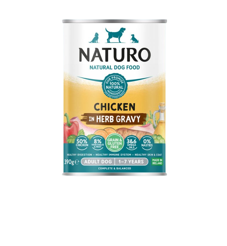 Naturo Adult Grain & Gluten Free Chicken in Herb Gravy 390g