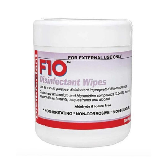 F10 Wipes In Plastic Container
