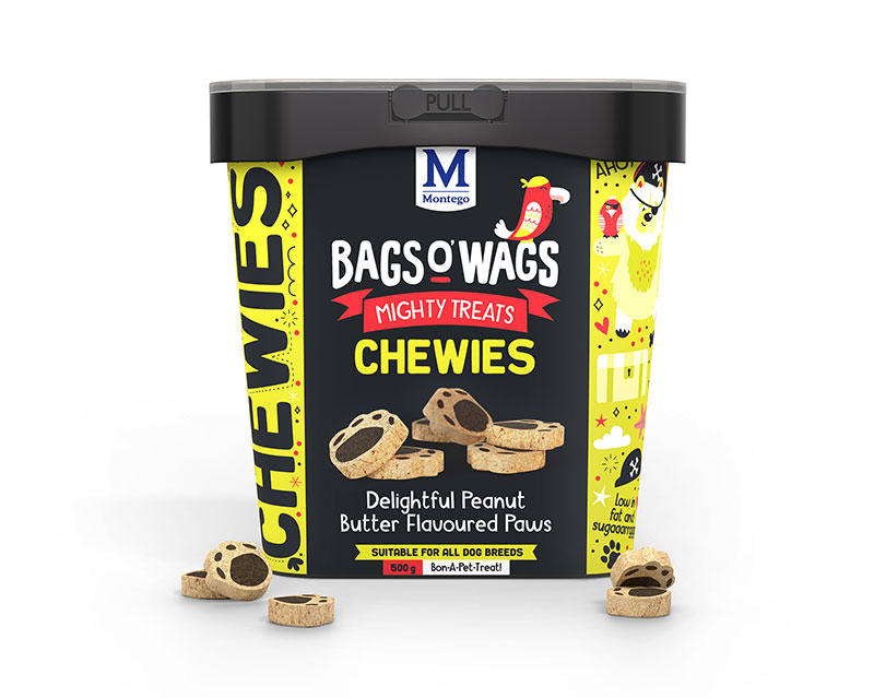 Montego Bags O' Wags Chewies Peanut Butter Paws