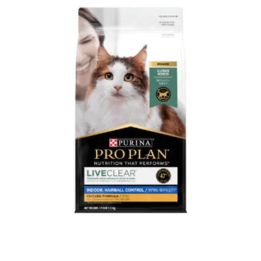 Purina Pro Plan LIVECLEAR Dry Cat Food Adult LIVECLEAR Indoor Hairball Control Chicken