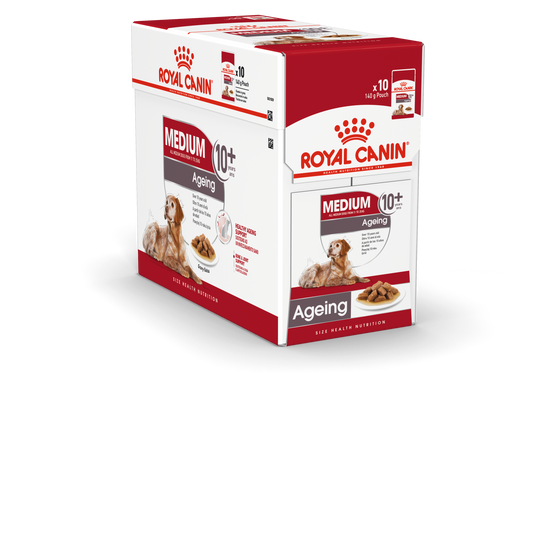 Royal Canin Medium Ageing Wet Pouch - Pack of 10 X 140g