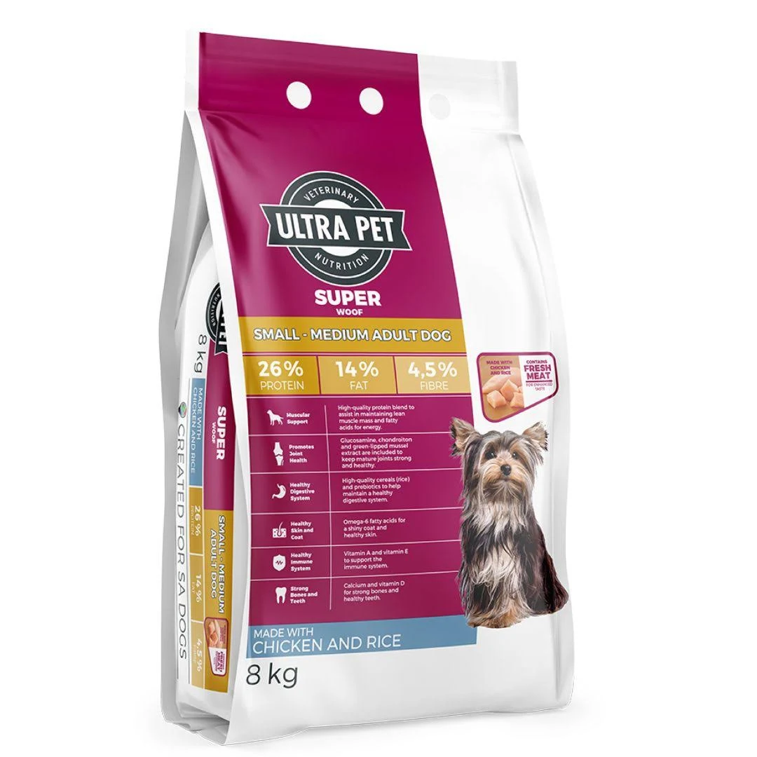 Ultra Dog Superwoof Small to Medium Adult Chicken and Rice Dog Food