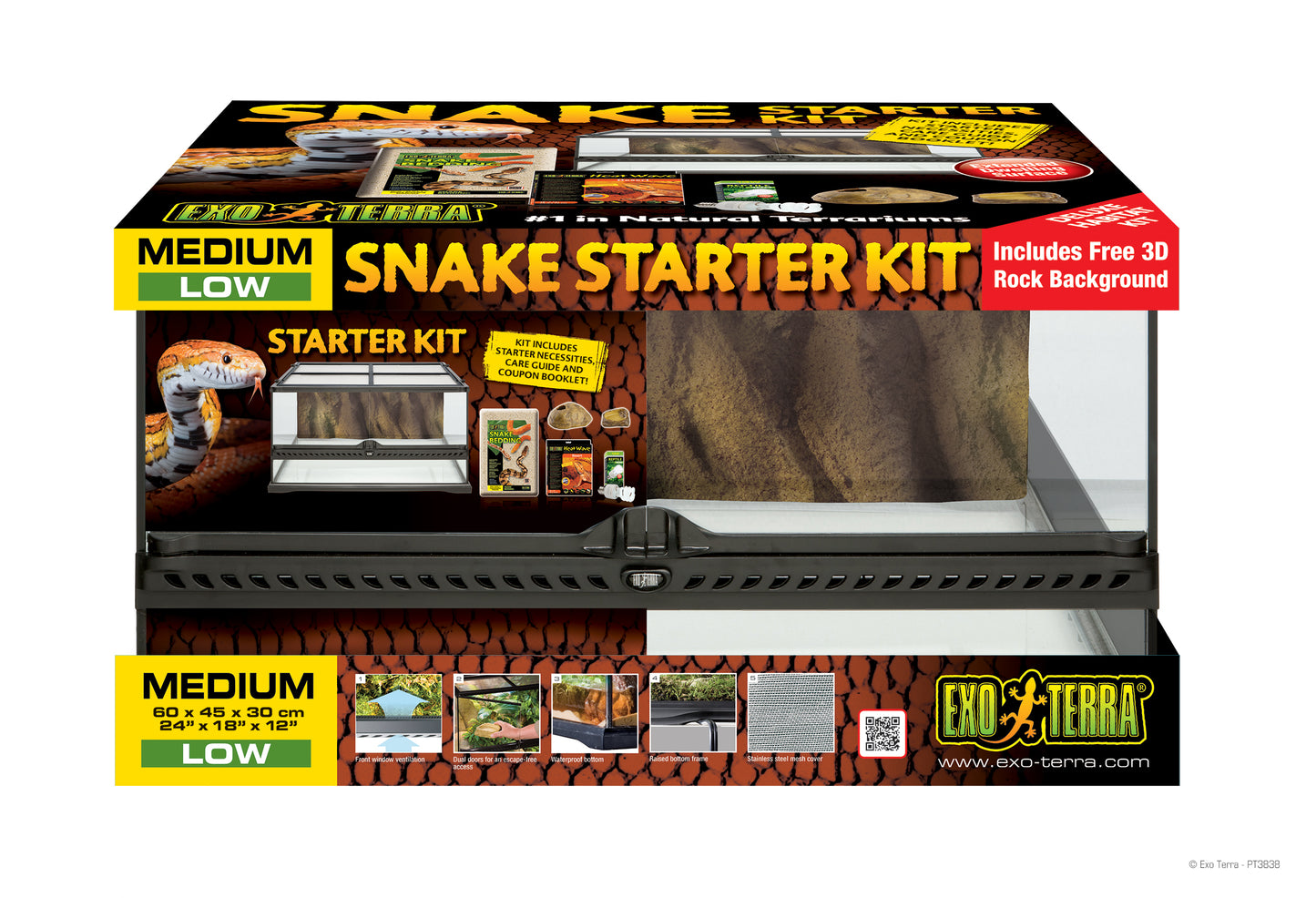 Exo Terra-Snake Starter Kit - 60 X 45 X 30cm