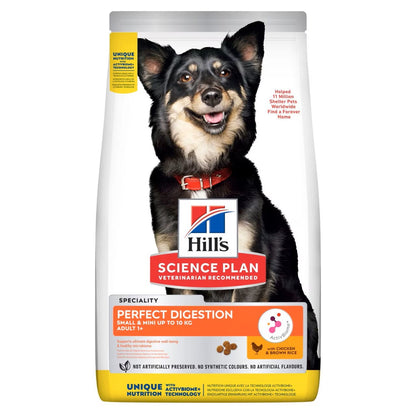 Hill's Science Plan Perfect Digestion Adult Dog Dry Food Small & Mini with Chicken &Brown Rice 6kg