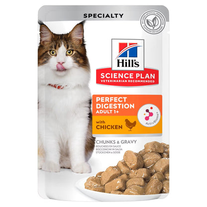 Hill's Science Plan Perfect Digestion Adult Cat Wet Food Chicken 12x85g