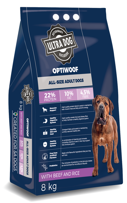 Ultra Dog Optiwoof Adult Beef and Rice Dog Food