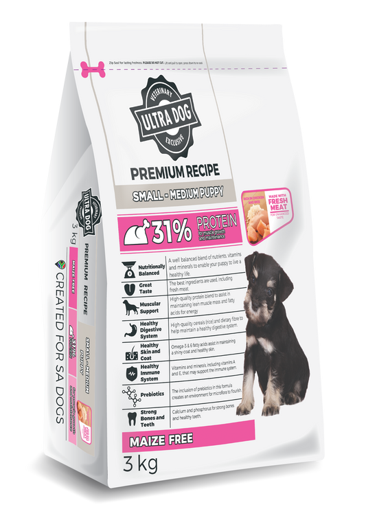 Ultra Dog Premium Small Medium Puppy Chicken 3Kg